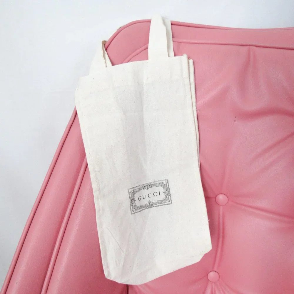 GUCCI Reusable Cotton Canvas Tote Bag Mini / in Cream - Picture 6 of 7